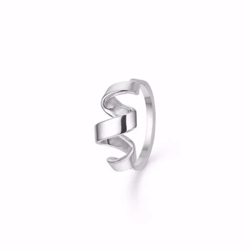 Guld og sølv design - gedrehter Silberring