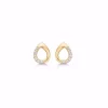 Guld og sølv design - Goldohrring 8kt. mit Zirkonia