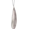 Heiring - Breiter Gras-Anhänger aus rhodiniertem Stahl silber - Large**