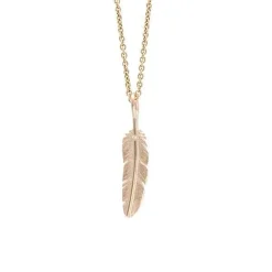 HEIRING - Federanhänger aus 14 Karat Gold mit Diamant - MELLEM
