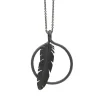 HEIRING Dreamcatcher & Feder-Anhänger - Schwarz Silber - BIG