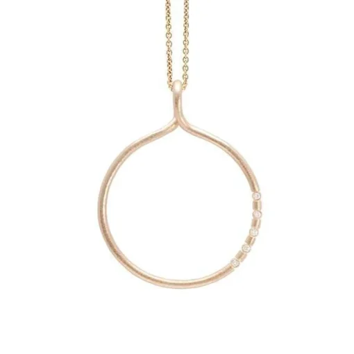 HEIRING Dreamcatcher Anhänger aus 14 Karat Gold mit 5 x 0,02 Karat Diamanten