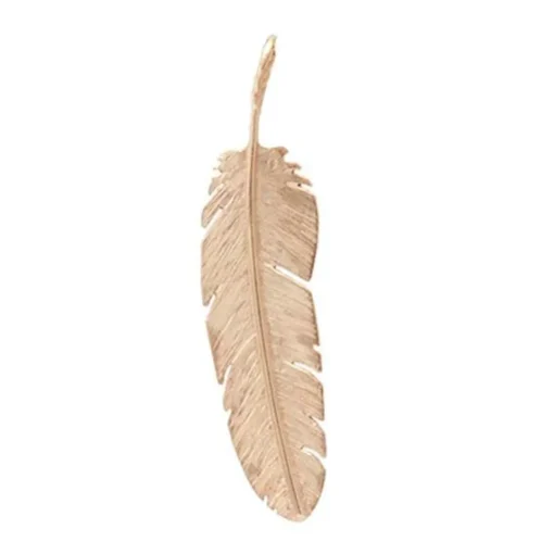 HEIRING Feder-Anhänger aus 14 Karat Gold - LARGE