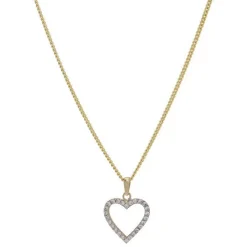 Herz-Anhänger aus 8kt. Gold mit Zirkonen