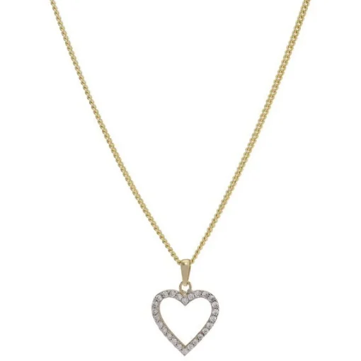 Herz-Anhänger aus 8kt. Gold mit Zirkonen