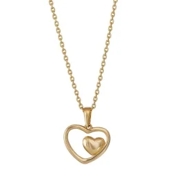 Herzanhänger aus 8kt. Gold mit kleinem Herz