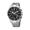 Jaguar - Herren-Chronographenuhr aus Edelstahl mit schwarzem Zifferblatt