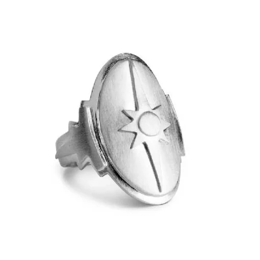 Jane Køng Shield Statement-Ring aus mattem Silber