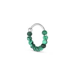 Jane Kønig - Bermuda-Malachit-Twist-Kreol in Silber