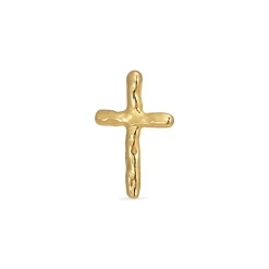 Jane Kønig - Marien-Ohrring in vergoldete silber mit Kreuz