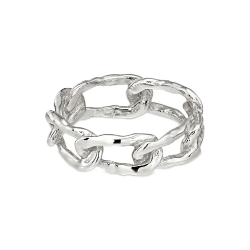 Jane Kønig - Medium Space Link ring i silber