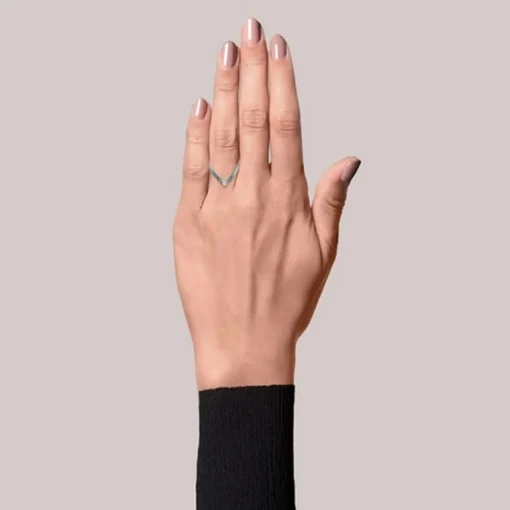 Jane Kønig - Reflexions-V-Ring in Silber