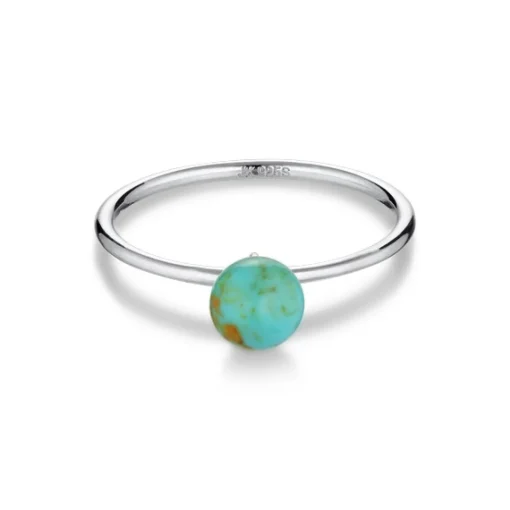 Jane Kønig - Ring Bermuda Turquise in silber - Größe 56**