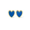 Jeberg Baby Heart Ohrringe aus vergoldete silber mit blauer Emaille