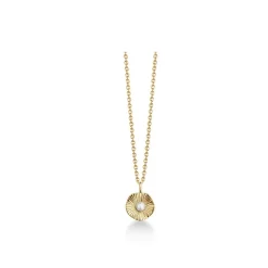Jeberg Sand Dune Pearl Halskette in vergoldete silber mit Perle