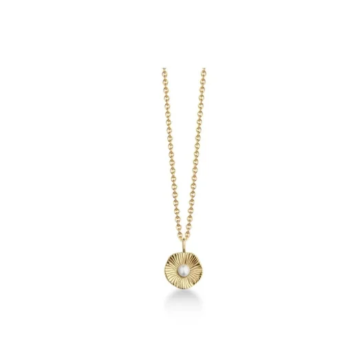 Jeberg Sand Dune Pearl Halskette in vergoldete silber mit Perle