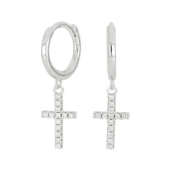 Joanli Nor - ALAINENOR Kreuz Creolen in Silber
