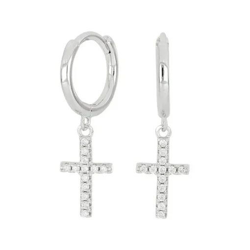 Joanli Nor - ALAINENOR Kreuz Creolen in Silber