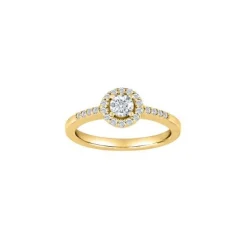 Joanli Nor - ELLENOR B 7mm Ring mit zirkonia-Stein vergoldete