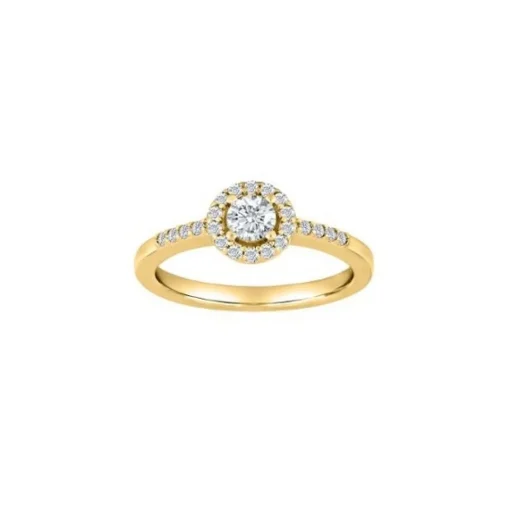 Joanli Nor - ELLENOR B 7mm Ring mit zirkonia-Stein vergoldete