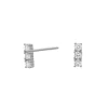 Joanli Nor - EVENOR Ohrstecker mit 3 quadratischen zirkonia in silber