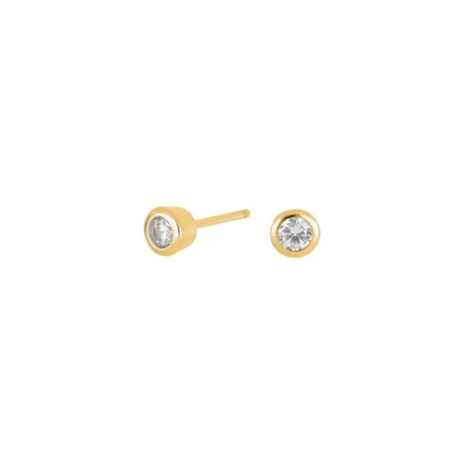 Joanli Nor - HANNANOR Ohrringe 3mm aus vergoldetem Silber