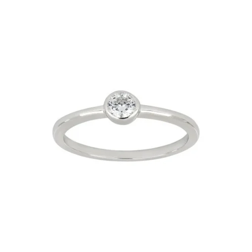 Joanli Nor - HANNANOR Ring mit Zirkon in silber (Ø4) - 50