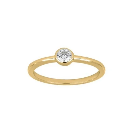 Joanli Nor - HANNANOR Ring mit Zirkon in vergoldete (Ø4) - 54**