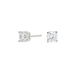 Joanli Nor - HegeNor-Ohrringe aus Silber mit Zirkonias 5mm.