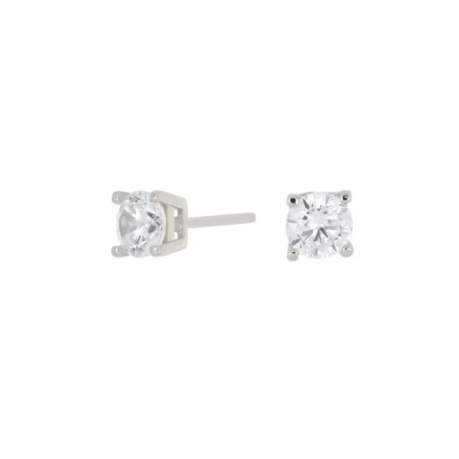 Joanli Nor - HegeNor-Ohrringe aus Silber mit Zirkonias 5mm.