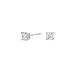Joanli Nor - HegeNor-Ohrringe aus Silber mit Zirkonia 4mm.