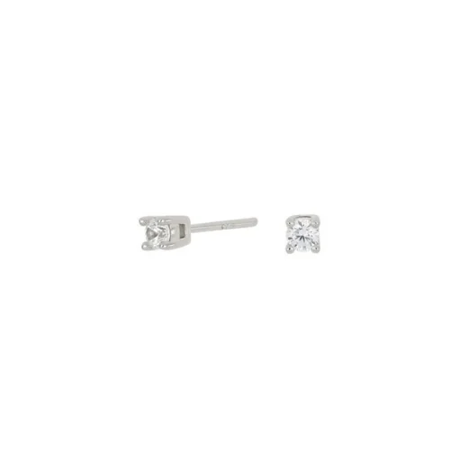 Joanli Nor - HegeNor-Ohrringe aus Silber mit Zirkonia 3mm.