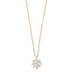 Joanli Nor - JOYNOR Halskette aus rosévergoldetem silber mit Zirkonias