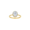 Joanli Nor - MILLENOR weißer Ring mit Zirkon in vergoldete silber