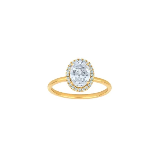 Joanli Nor - MILLENOR weißer Ring mit Zirkon in vergoldete silber