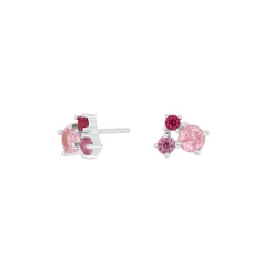 Joanli Nor - NADINENOR 1 Ohrstecker aus silber m. rosa zirkonia