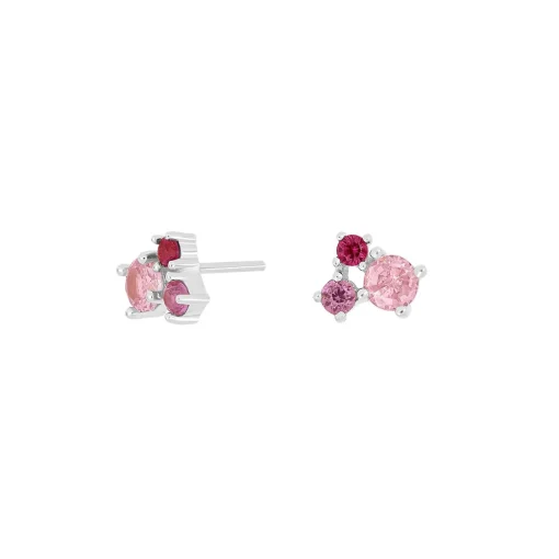 Joanli Nor - NADINENOR 1 Ohrstecker aus silber m. rosa zirkonia