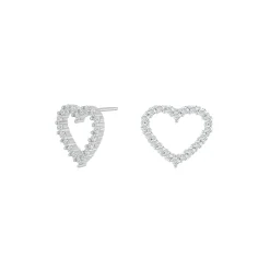 Joanli Nor OBINOR Ohrringe Herz in silber mit zirkonia