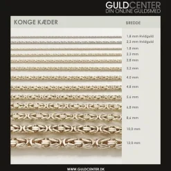Königskette - Armband in 8kt. Gold (Größe und Länge wählen)