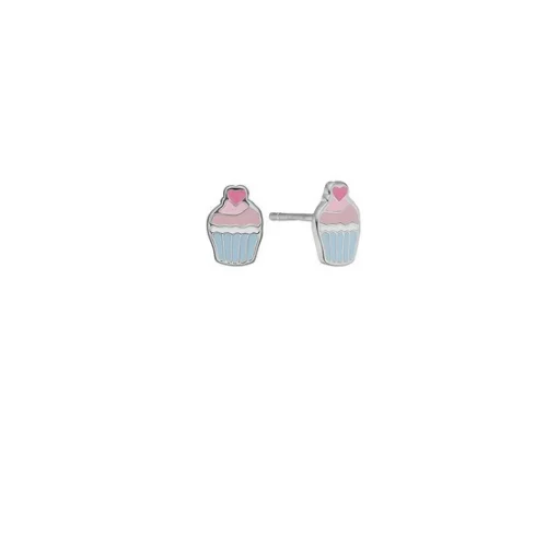 Kranz & Ziegler - Kinderohrstecker CupCake in Silber