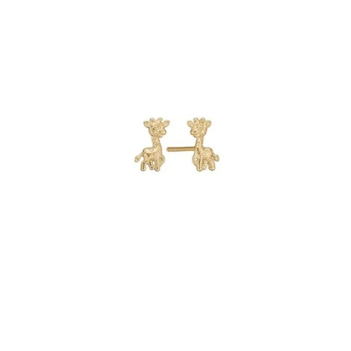 Kranz & Ziegler - Kinderohrstecker My Friend The Giraffe aus vergoldetem Silber