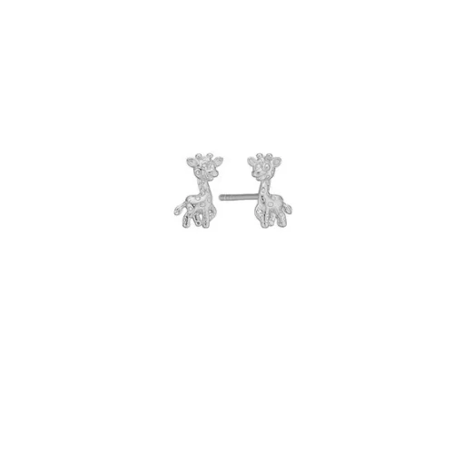Kranz & Ziegler - Kinderohrstecker Mein Freund die Giraffe in Silber