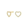 14 kt. gold ohrstecker herz mit diamanten