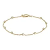 Kugelkette armband auf Ankerring aus 8 kt Gold