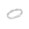 Lilienblatt - Ring aus 14 Karat Weißgold mit Diamanten von insgesamt 0,14 Karat