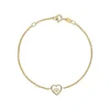 Lund Copenhagen - Armband mit Herz und Margerite aus vergoldetem
