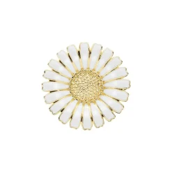 Lund Copenhagen - Margeritenbrosche / Anhänger aus vergoldetem Silber (36mm)
