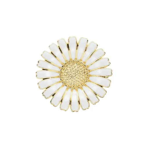Lund Copenhagen - Margeritenbrosche / Anhänger aus vergoldetem Silber (36mm)