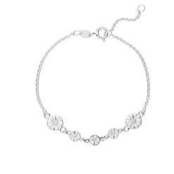 Lund Copenhagen - Margeritenarmband aus silber mit 5 Blumen