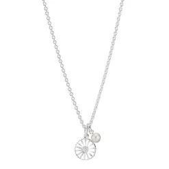 Lund Copenhagen - Marguerite Halskette in silber mit Perle(11mm)